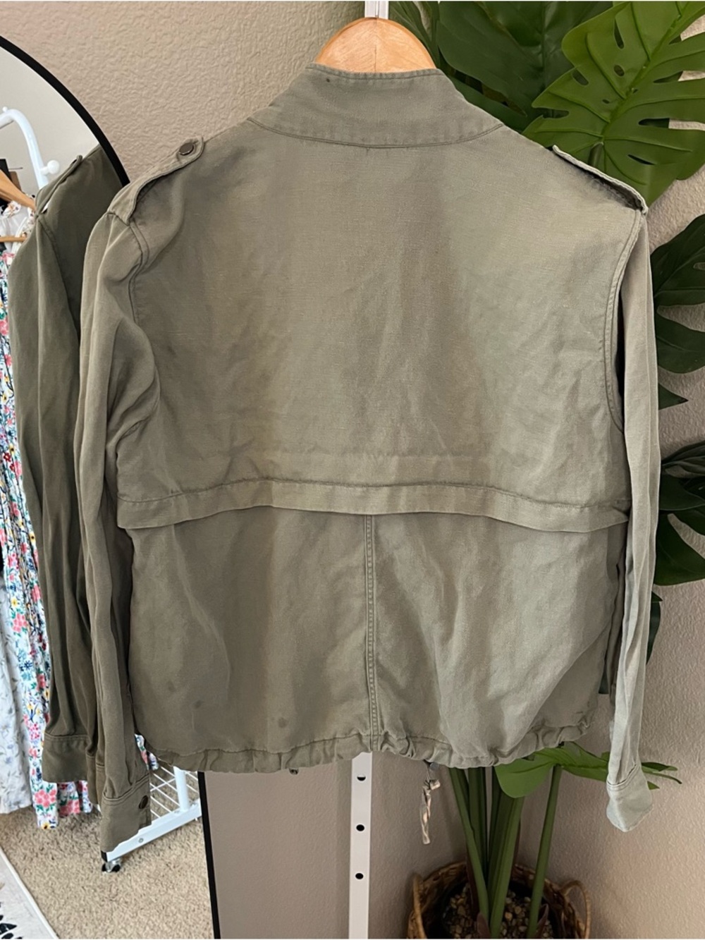 Rails Sage Drawstring Military Style Utility Jacket Sz L | Rails Collins - Picture 9 of 9
